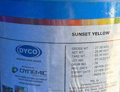 MÀU VÀNG CAM SUNSET YELLOW (ẤN ĐỘ)