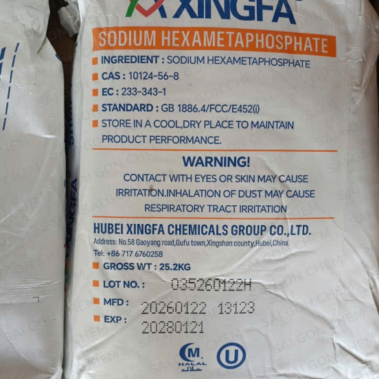 SODIUM HEXAMETAPHOSPHATE (SHMP) (TRUNG QUỐC)
