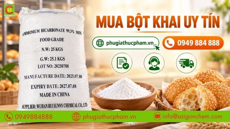 Bột khai chính hãng, đầy đủ chứng từ và hỗ trợ kỹ thuật.