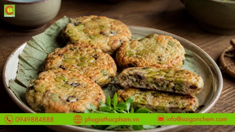 Chả cốm chay thơm bùi, dẻo mềm với nguyên liệu hoàn toàn từ thực vật.