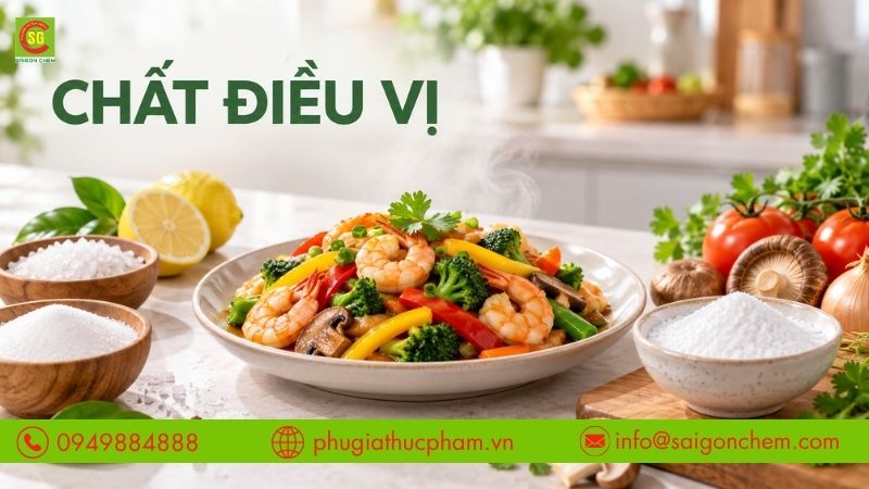 Chất điều vị giúp tăng cường và cân bằng hương vị thực phẩm.