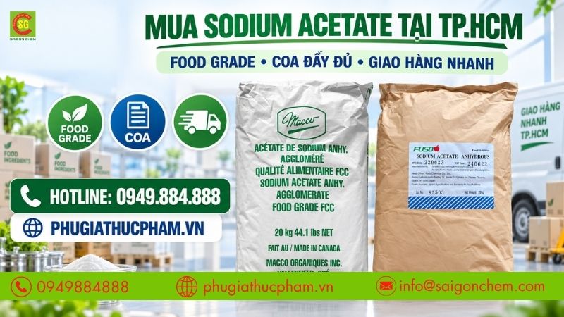 E262 Food Grade được cung cấp với nguồn gốc và chứng từ rõ ràng.