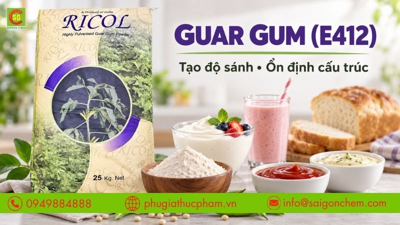 Guar Gum giúp kem, sữa chua và đồ uống từ sữa giữ kết cấu ổn định.