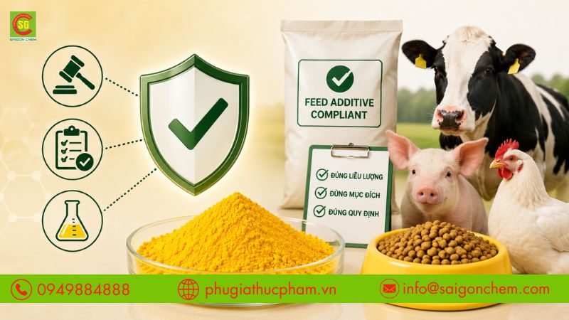 Màu sắc giúp thức ăn vật nuôi bắt mắt và dễ phân biệt hơn.