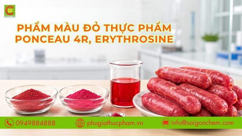 Phẩm màu đỏ thực phẩm Ponceau 4R, Erythrosine