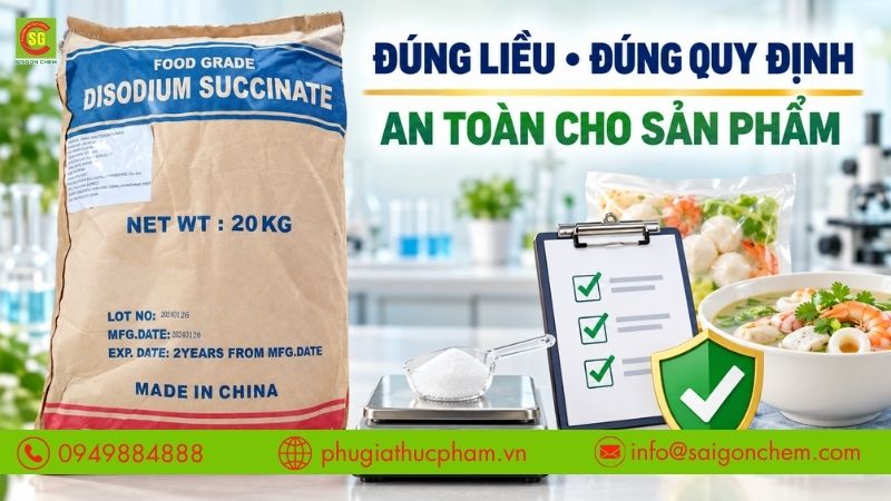 Sử dụng SSA đúng liều lượng và quy định để đảm bảo an toàn sản phẩm.