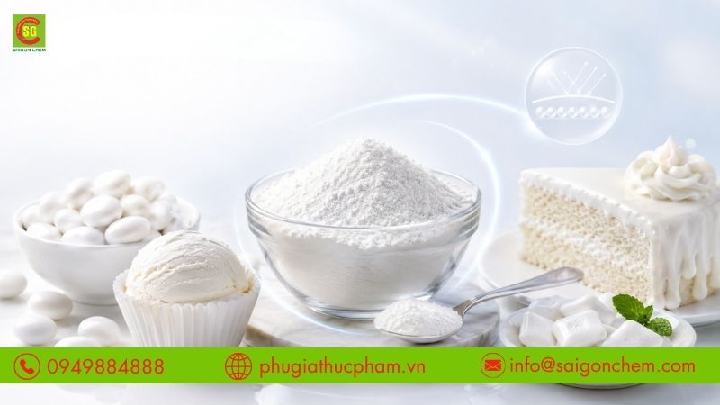 Titan Dioxide giúp sản phẩm trắng sáng, đồng đều và tăng tính thẩm mỹ.