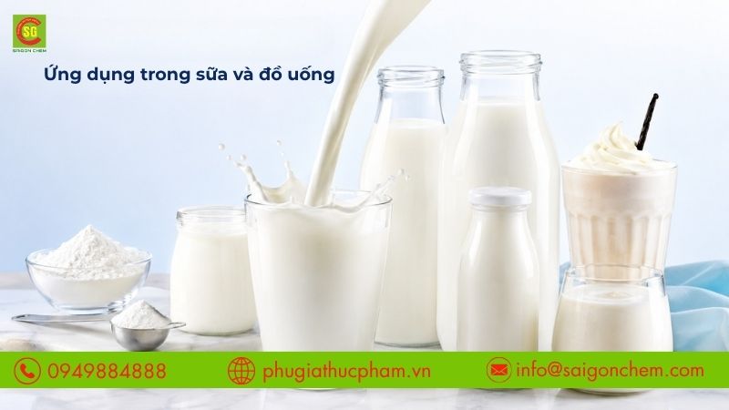 Titan Dioxide hỗ trợ cải thiện độ trắng và vẻ ngoài hấp dẫn cho sữa, kem và đồ uống.