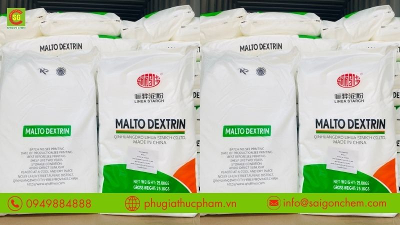 Đường Maltodextrin Trung Quốc dạng bột mịn màu trắng