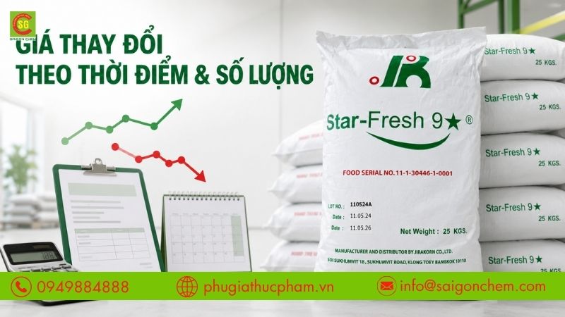 Giá Star Fresh 9 có thể biến động tùy thời điểm và số lượng đặt hàng.
