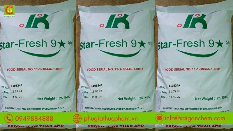 Star Fresh 9 là dòng phụ gia hỗ trợ tẩy trắng và bảo quản thực phẩm.