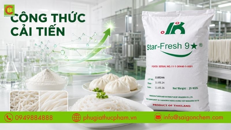 Star Fresh 9 có công thức cải tiến, hỗ trợ hiệu quả xử lý thực phẩm tốt hơn.