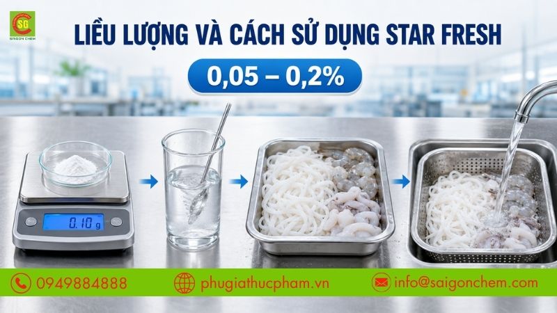 Sử dụng Star Fresh đúng liều lượng giúp đạt hiệu quả làm trắng và đảm bảo an toàn.