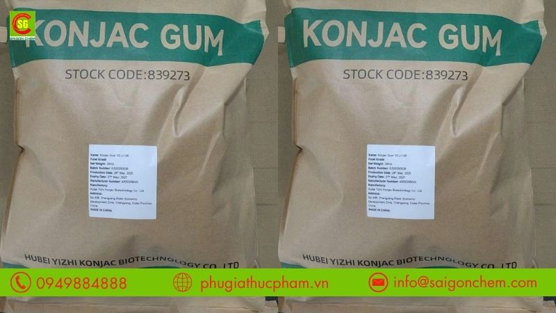 Bột Konjac Gum E425 giúp tăng độ giòn và độ bền cơ học cho thạch rau câu công 