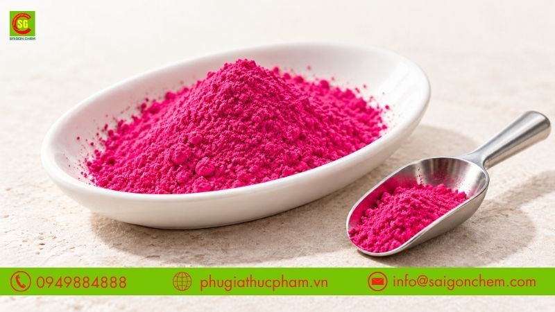 Bột màu hồng Carmoisine, còn có tên gọi khác là Azorubine