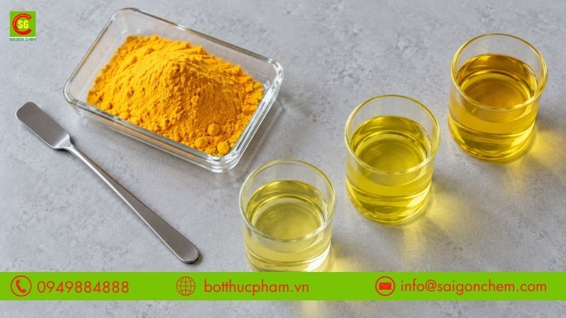 Bột màu Tartrazine mịn, đồng đều và tạo dung dịch vàng chanh khi hòa tan trong nước