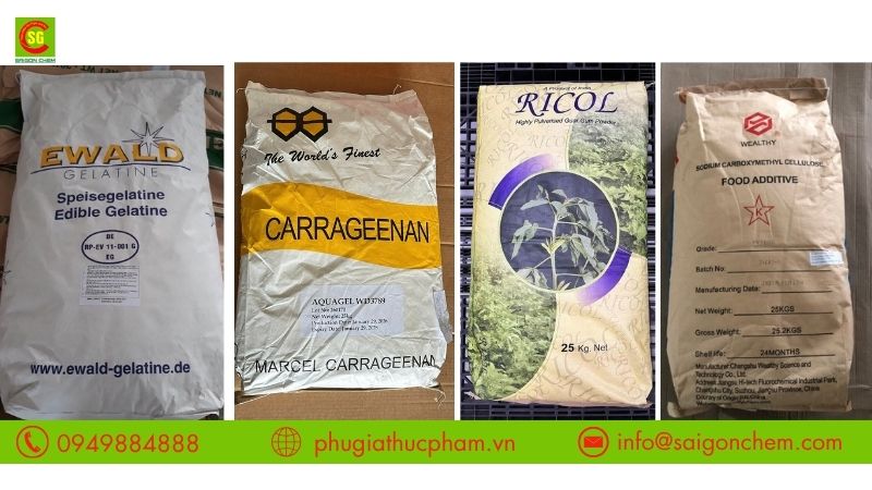 Các loại chất ổn định thực phẩm Gelatin, Carrageenan, Guar Gum và CMC dùng phổ biến trong ngành sản xuất 
