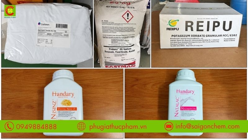Các nhóm phụ gia kéo dài hạn sử dụng thịt gồm dòng sản phẩm Opti Form, Sodium Benzoate, Potassium Sorbate, Nisin và Natamycin