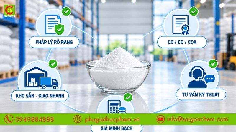 Các tiêu chí cần kiểm tra khi tìm địa chỉ mua đường Dextrose Monohydrate 