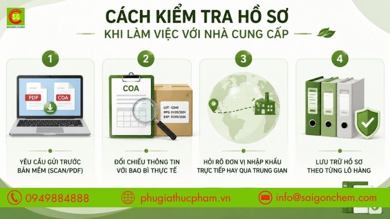 Cách kiểm tra hồ sơ bột béo thực vật