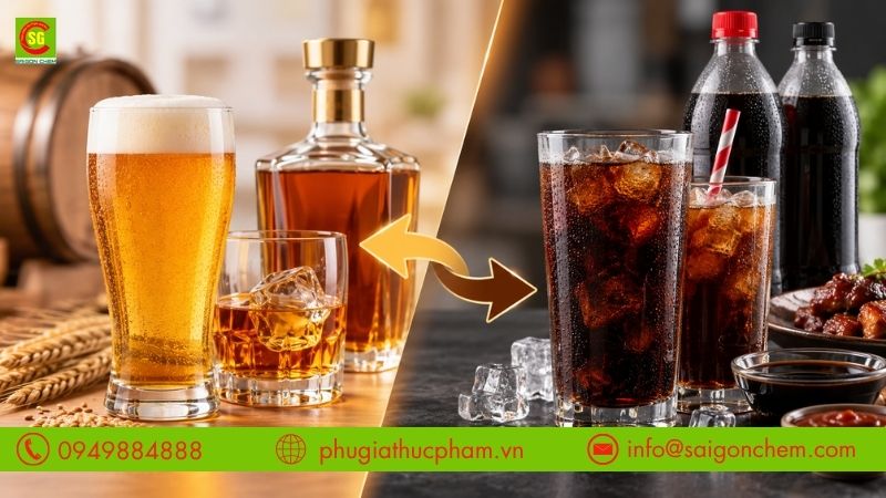 Cách lựa chọn Màu Caramel E150a hoặc E150d phù hợp