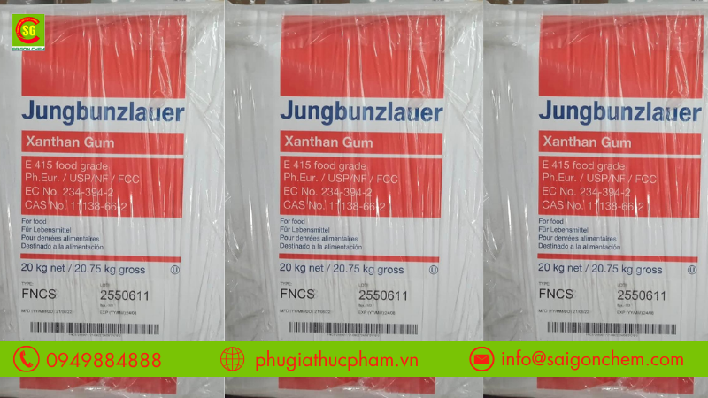 Chất làm đặc Xanthan Gum E415 giúp bánh kẹovà mứt đạt độ giòn, dẻo và kết cấu ổn định