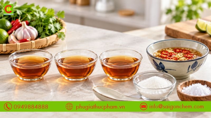 Điều vị giúp nước chấm bớt mặn gắt, có hậu vị ngọt dịu và giữ hương vị đồng đều giữa các mẻ sản xuất.