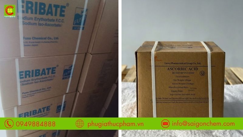 Dùng Ascorbic Acid và Sodium Erythorbate hỗ trợ cố định màu đỏ hồng cho xúc xích, giăm bông trong quá trình chế biến