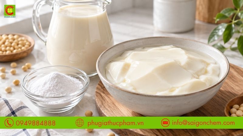 Dùng đường nho làm tàu hũ non giúp thành phẩm có kết cấu mềm mượt