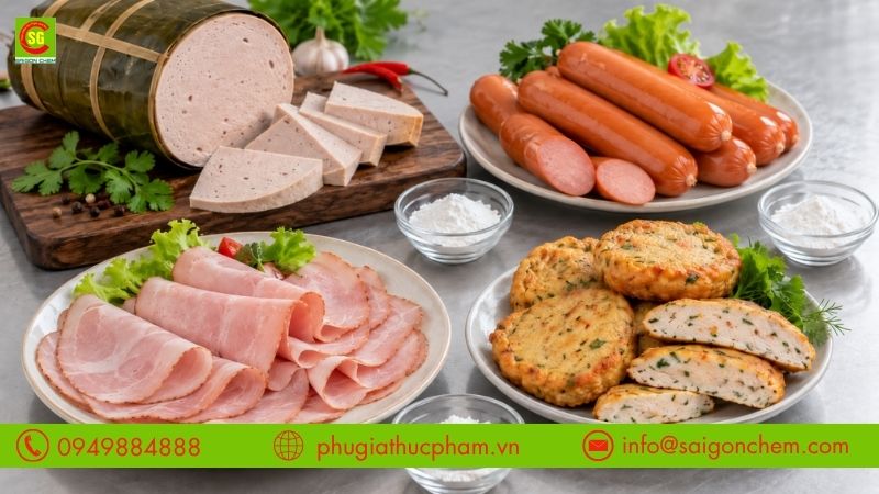 Giò chả, xúc xích, thịt nguội và chả cá có đặc điểm khác nhau cần chọn phụ gia bảo quản theo loại sản phẩm thịt