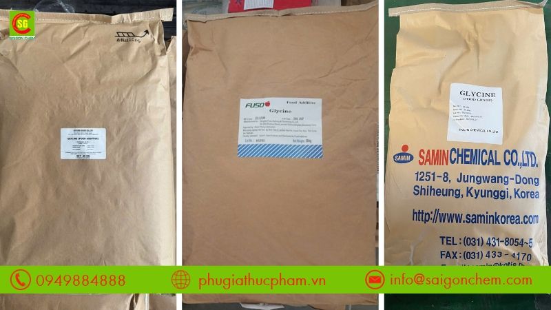 Glycine và DL-Alanie có công dụng tạo vị ngọt nền, làm dịu vị gắt và kết hợp với chất tạo vị umami