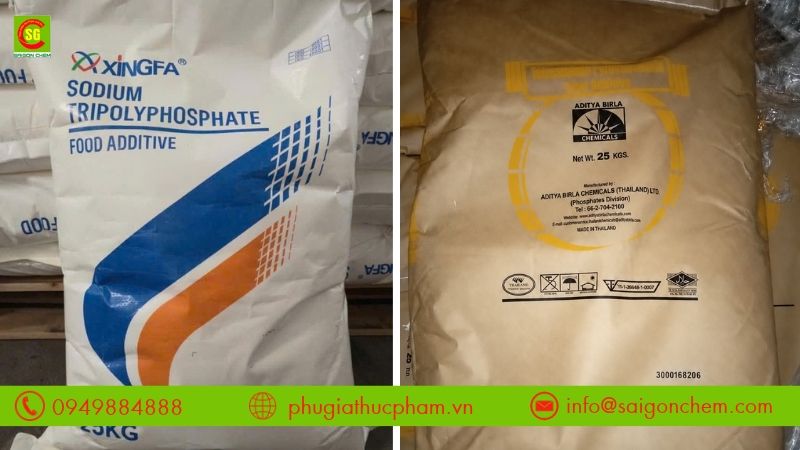 Hai loại phốt phát phổ biến là STPP và TSPP được sử dụng hỗ trợ giữ nước trong chế biến tôm và hải sản đông lạnh