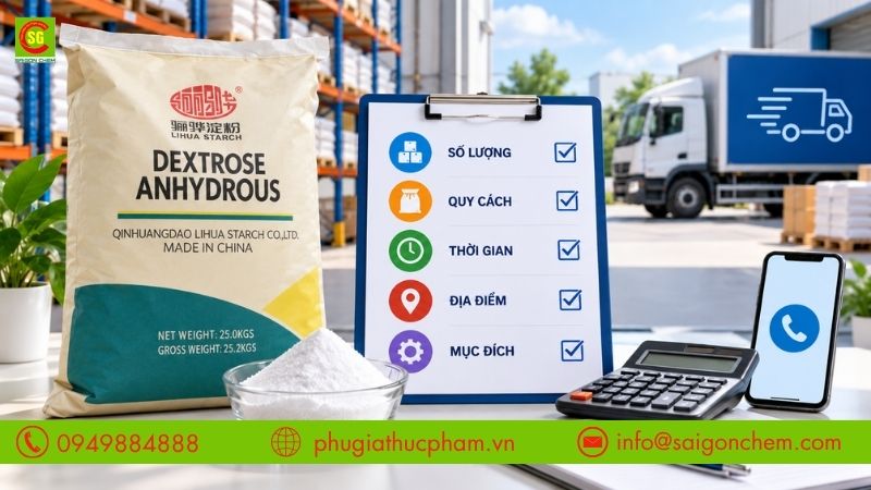Hướng dẫn cung cấp thông tin đầy đủ để nhận báo giá  Dextrose Anhydrous nhanh và chính xác 
