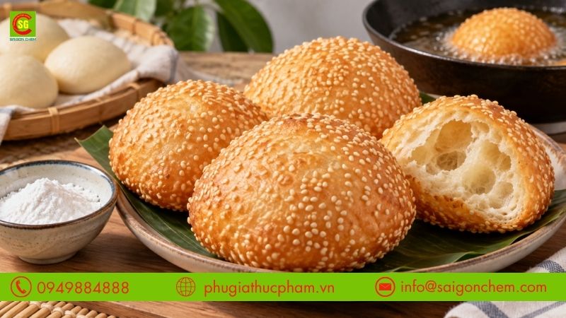 Liều lượng bột khai dùng làm bánh tiêu ảnh hưởng trực tiếp đến độ nở, độ giòn và mùi vị sau khi chiên