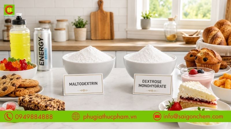 Maltodextrin khác Dextrose Monohydrate như thế nào?