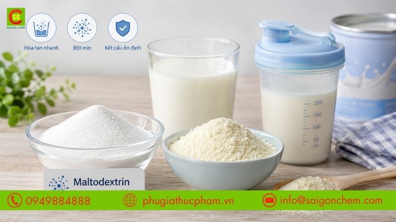 Maltodextrin trong sản xuất bột sữa giúp cải thiện kết cấu sản phẩm
