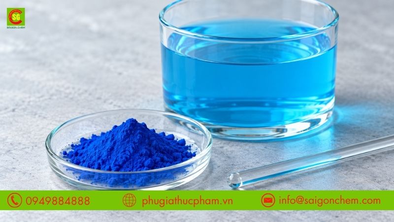 Màu xanh dương Blue dạng bột mịn, hòa tan trong nước tạo sắc xanh da trời