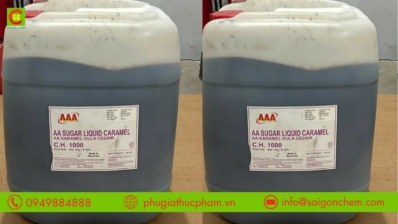 Mua màu Caramel E150A chính hãng tại Phụ Gia Thực Phẩm