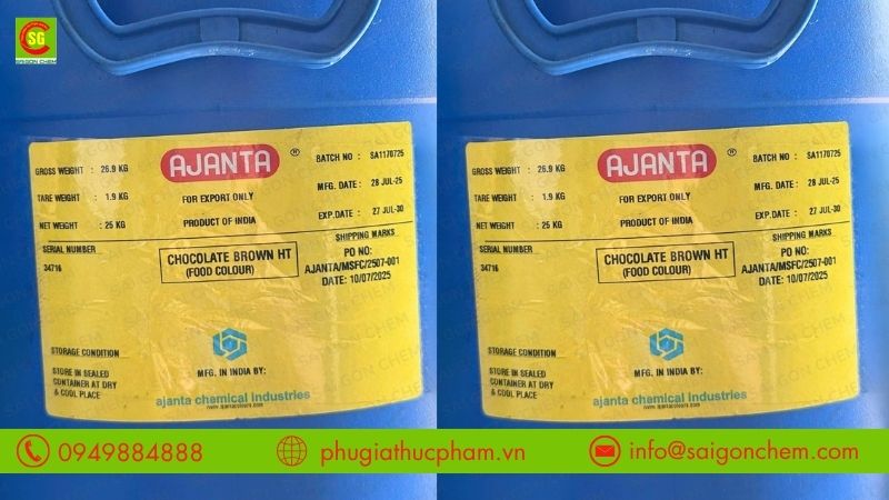 Nên lưu ý kiểm tra xuất xứ, số lô và hạn sử dụng trên nhãn khi chọn mua màu nâu Brown HT