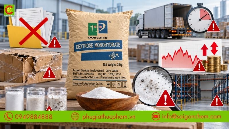 Những rủi ro cần tránh khi lựa chọn nguồn cung Dextrose Monohydrate cho doanh nghiệp