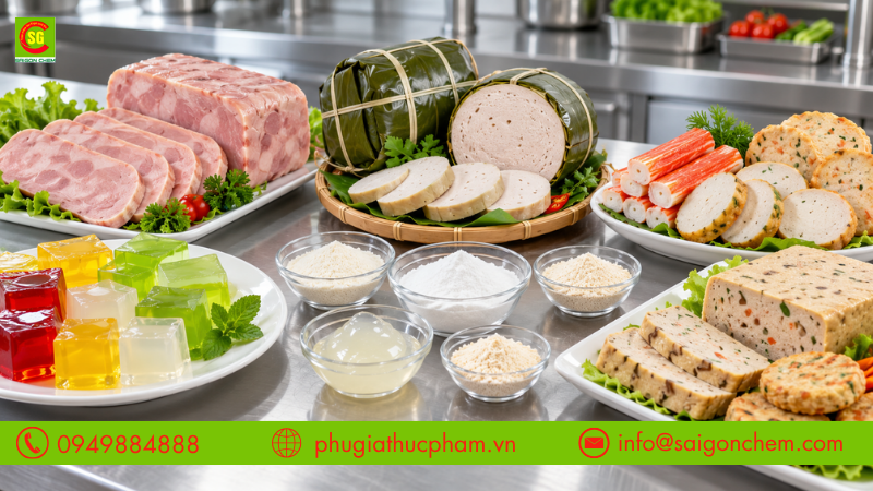 Phụ gia tạo liên kết được ứng dụng trong giò chả, surimi, chả cá, thạch và thực phẩm chay