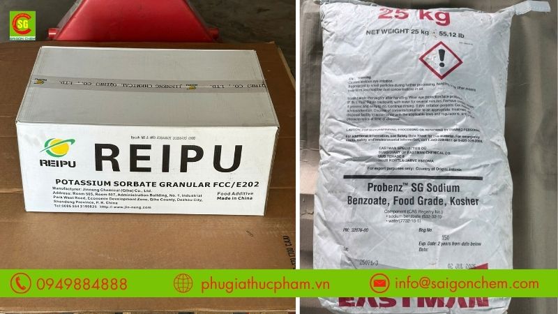 Potassium Sorbate và Sodium Benzoate hỗ trợ bảo quản xúc xích, lạp xưởng, phát huy hiệu quả tùy theo độ pH sản phẩm.