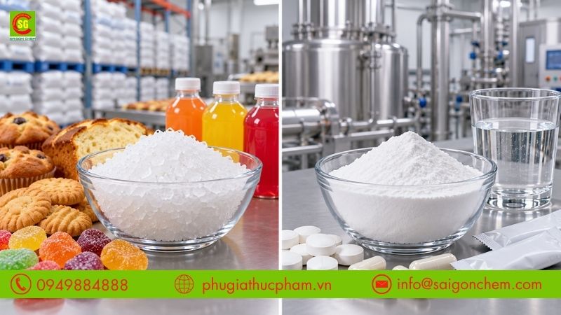 So sánh Dextrose Anhydrous và Monohydrate theo các tiêu chí trong sản xuất