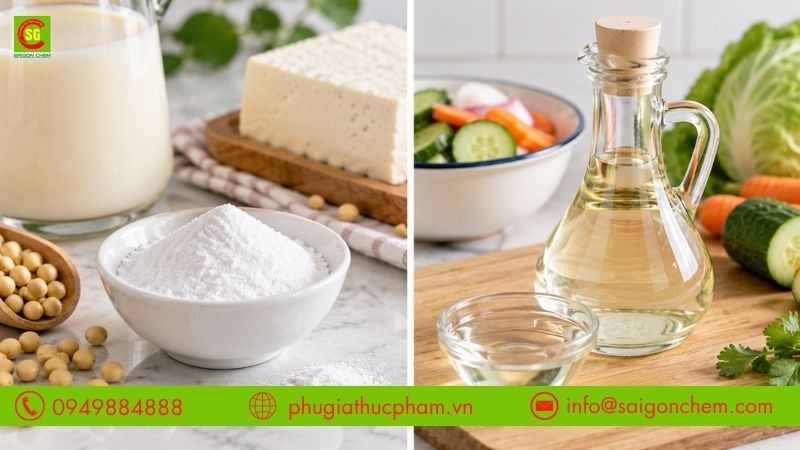 So sánh đường nho dạng bột và giấm trong chế biến món ăn