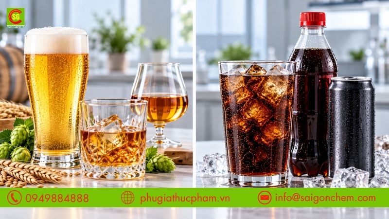 So sánh Màu Caramel E150a và E150d trong sản xuất thực phẩm