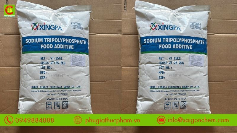 STPP được sử dụng trong chế biến thịt và hải sản để hỗ trợ giữ nước và ổn định nhũ tương