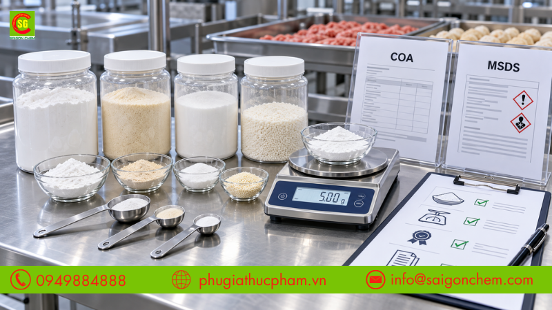 Sử dụng phụ gia tạo liên kết cần kiểm soát đúng loại, liều lượng, nguồn gốc và tài liệu kỹ thuật của nhà cung cấp