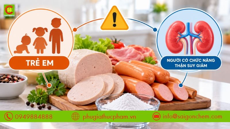 Trẻ em và người có chức năng thận suy giảm là những nhóm cần lưu ý khi tiêu thụ thực phẩm chứa phốt phát