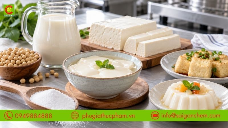 Ứng dụng đường nho E575 Ý trong sản xuất đậu hũ và chế biến thực phẩm