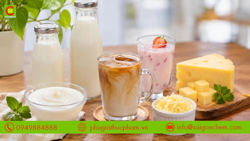 Ứng dụng sodium citrate trong sữa tiệt trùng, sữa đặc, kem pha cà phê, trà sữa và phô mai